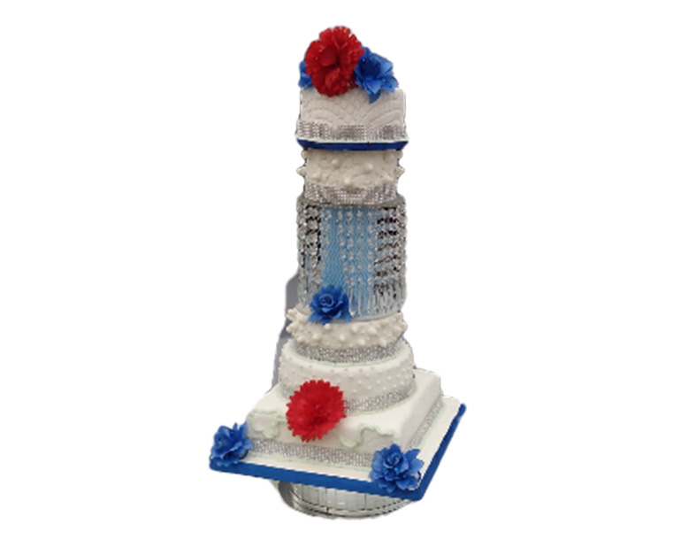 5-Tier Wedding Themed Cake
