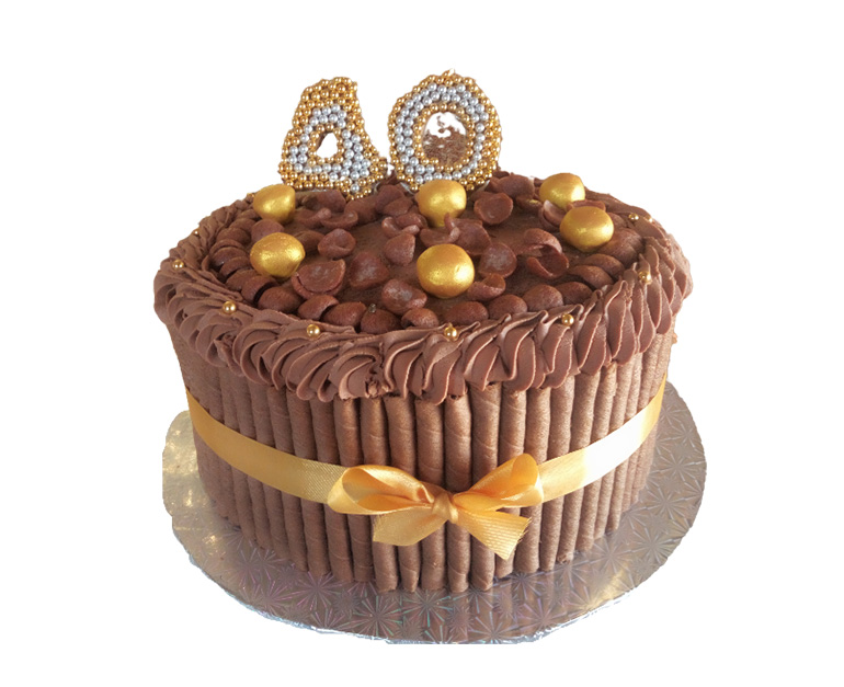 Chocolate Wafer Stick Birthday Cake